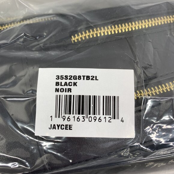 Michael Kors Jaycee Medium Black Pebbled 100% Leather Zip Pocket Backpack NWT - Picture 6 of 6